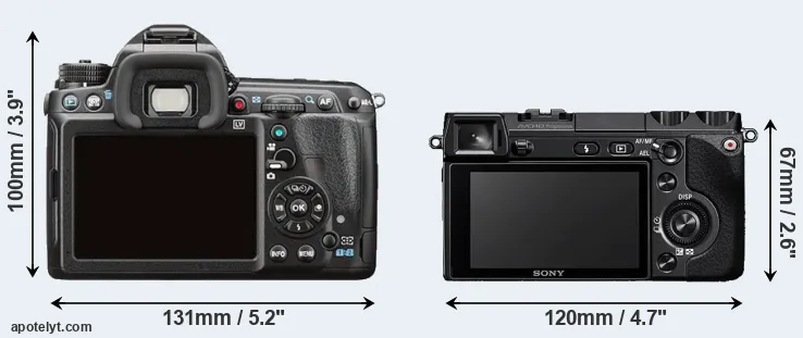 Comparison K-3 II or NEX-7 rear