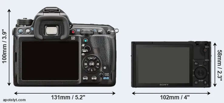Comparison K-3 II or RX100 rear