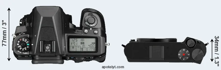 Compare K-3 II versus M1 top