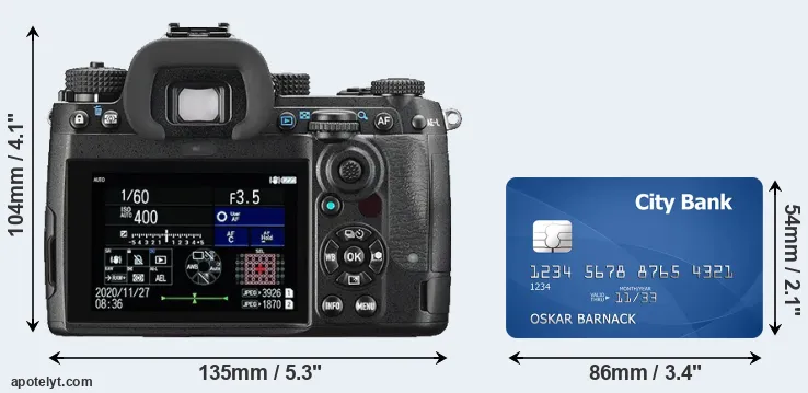 K-3 III and credit card rear side