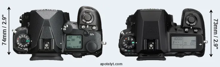 Compare K-3 III versus K-5 top