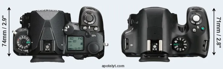 Compare K-3 III versus K-500 top