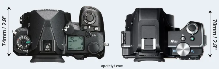 Compare K-3 III versus K-S1 top
