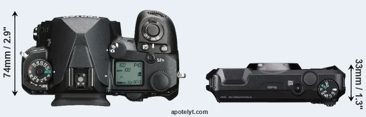 Compare K-3 III versus WG-8 top