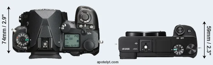 Compare K-3 III versus A6100 top