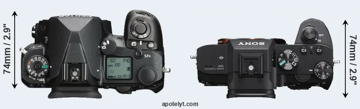 Compare K-3 III versus A7 III top
