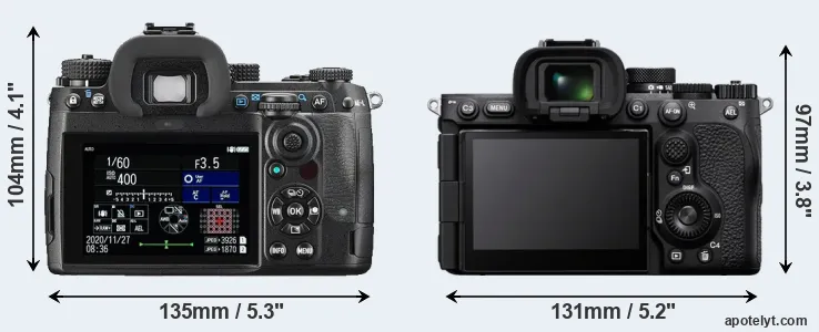 Comparison K-3 III or A7R V rear