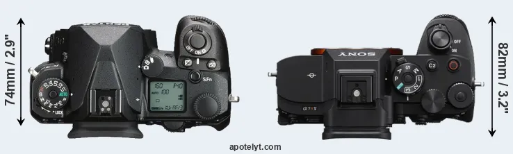 Compare K-3 III versus A7R V top