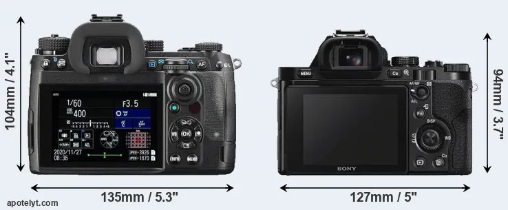 Comparison K-3 III or A7S rear