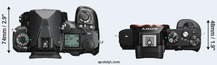 Compare K-3 III versus A7S top