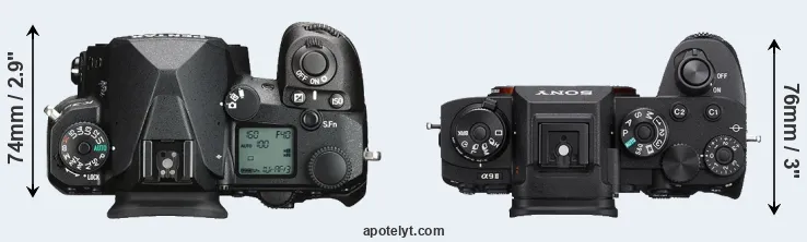 Compare K-3 III versus A9 II top