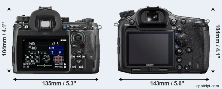 Comparison K-3 III or A99 II rear