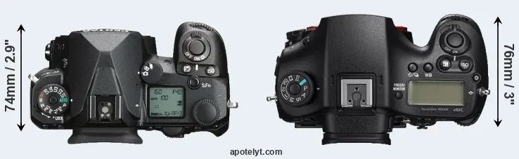 Compare K-3 III versus A99 II top