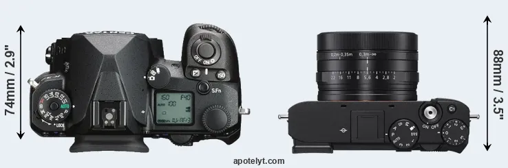 Compare K-3 III versus RX1R III top