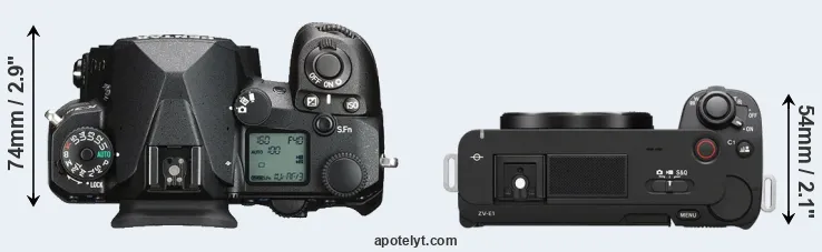 Compare K-3 III versus ZV-E1 top