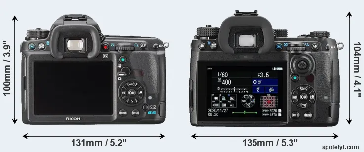 Comparison K-3 or K-3 III rear