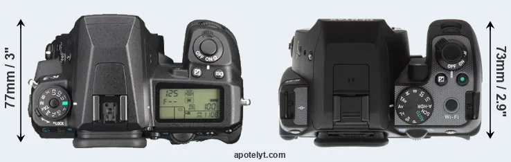 Compare K-3 versus K-S2 top
