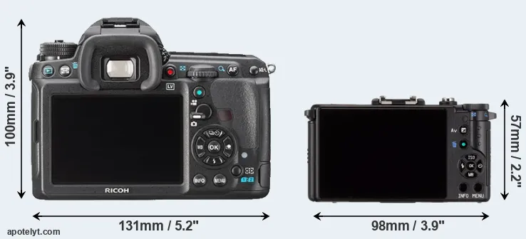 Comparison K-3 or Pentax Q rear