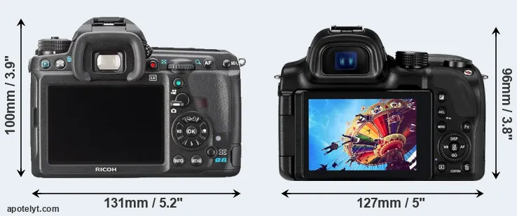 Comparison K-3 or NX30 rear