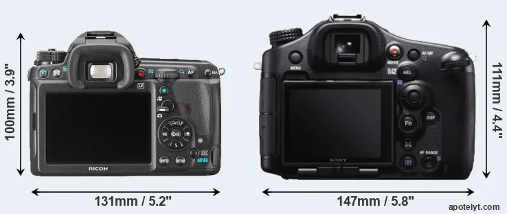 Comparison K-3 or A99 rear