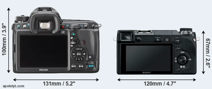 Comparison K-3 or NEX-6 rear