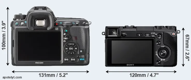 Comparison K-3 or NEX-7 rear