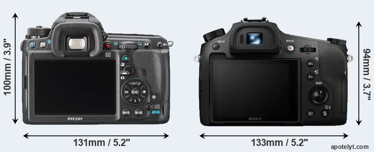 Comparison K-3 or RX10 III rear