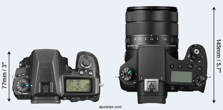 Compare K-3 versus RX10 IV top