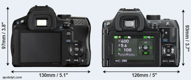 Comparison K-30 or K-70 rear