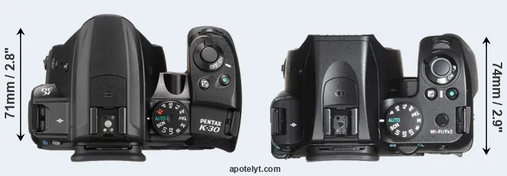 Compare K-30 versus K-70 top