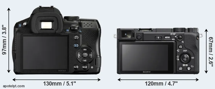 Comparison K-30 or A6400 rear