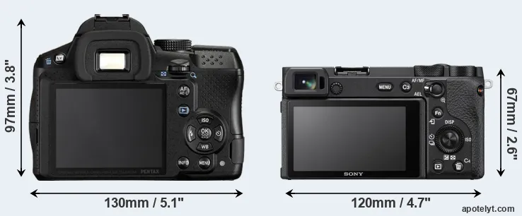 Comparison K-30 or A6600 rear