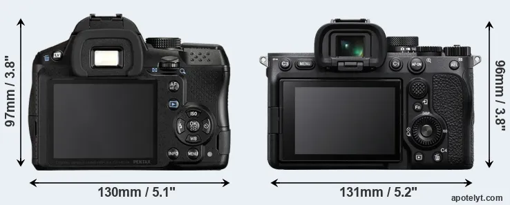Comparison K-30 or A7 IV rear