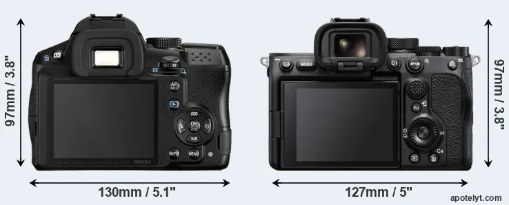 Comparison K-30 or A7S III rear