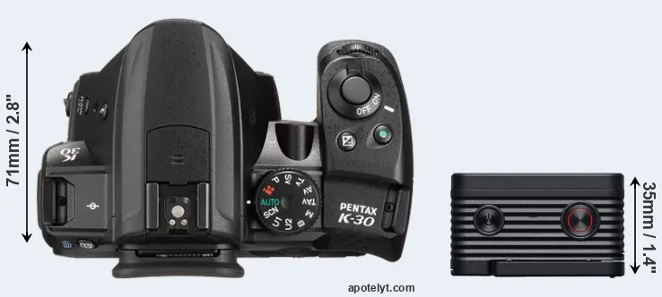 Compare K-30 versus RX0 II top