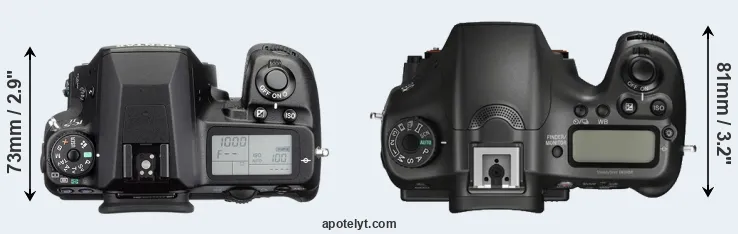 Compare K-5 II versus A68 top