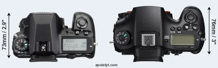 Compare K-5 II versus A99 II top