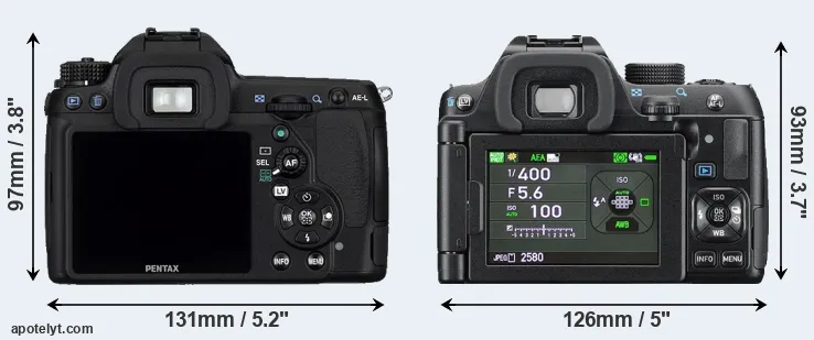 Comparison K-5 or K-70 rear