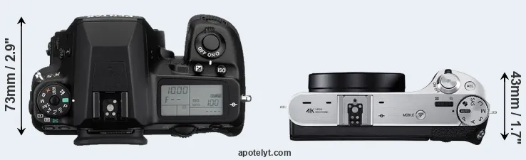 Compare K-5 versus NX500 top