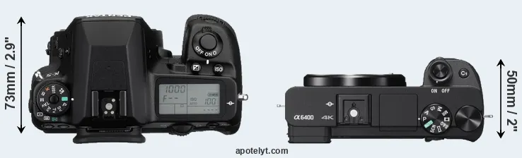 Compare K-5 versus A6400 top