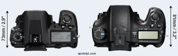 Compare K-5 versus A77 top