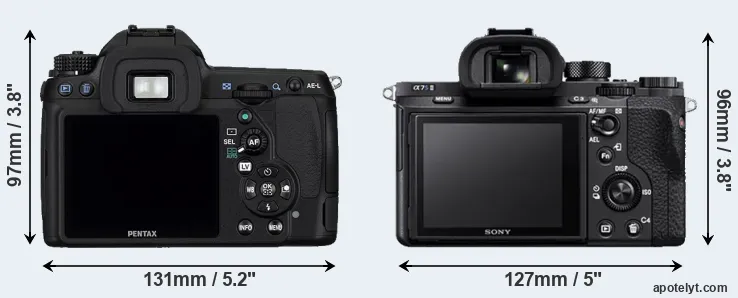 Comparison K-5 or A7S II rear