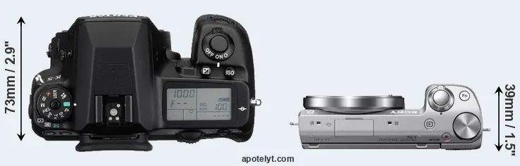 Compare K-5 versus NEX-5T top