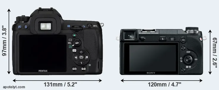 Comparison K-5 or NEX-6 rear