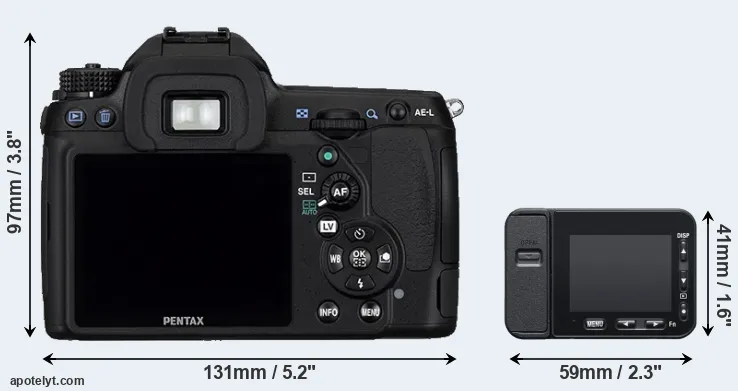 Comparison K-5 or RX0 II rear