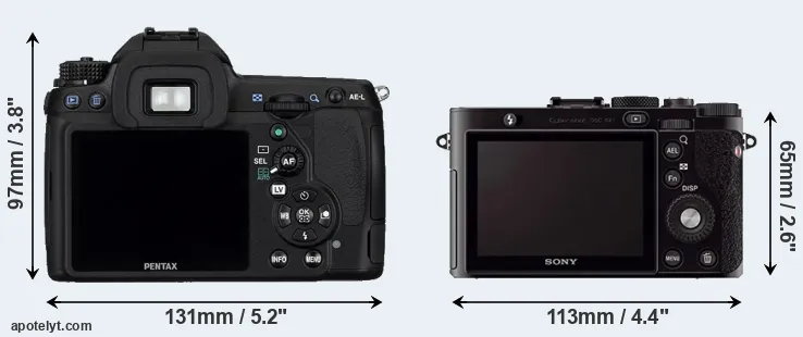 Comparison K-5 or RX1 rear