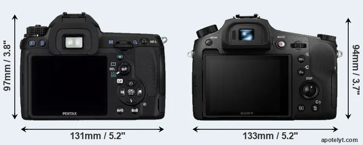 Comparison K-5 or RX10 III rear