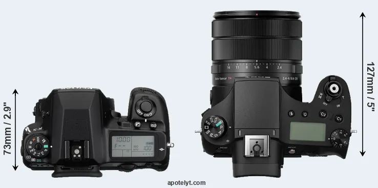 Compare K-5 versus RX10 III top
