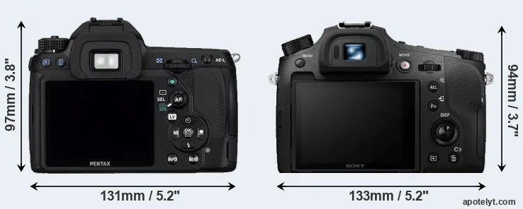 Comparison K-5 or RX10 IV rear