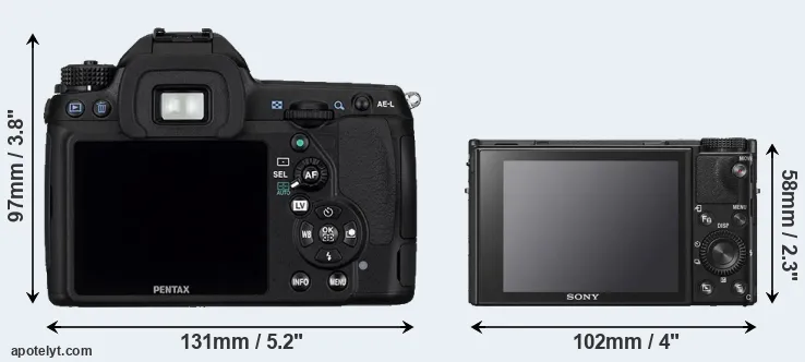 Comparison K-5 or RX100 VI rear